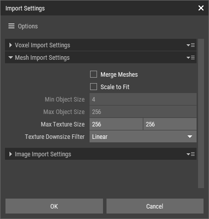 Import Settings