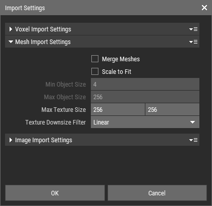 Import Settings