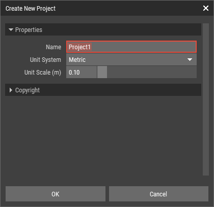 New Project Dialog