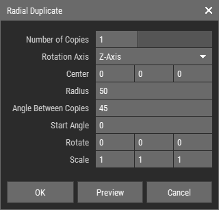Radial Duplicate Dialog